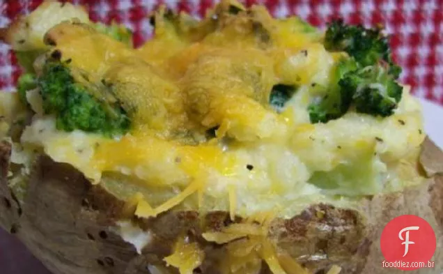Brócolis Cheddar Batatas Assadas Duas Vezes