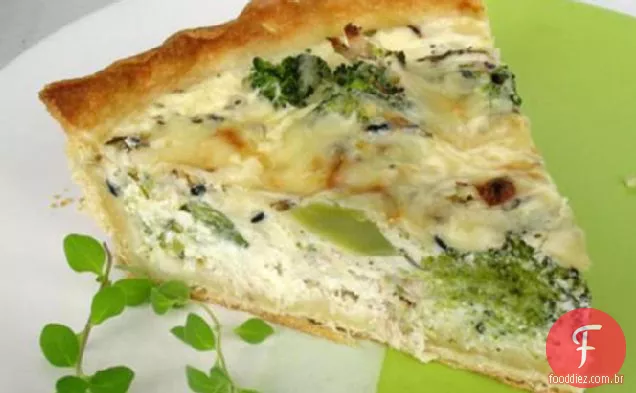 Quiche de frango e brócolis Herbed