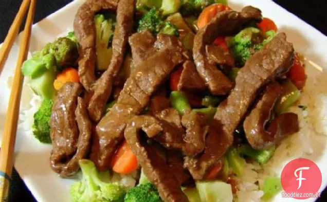 Carne rápida e fácil e brócolis-gostoso!