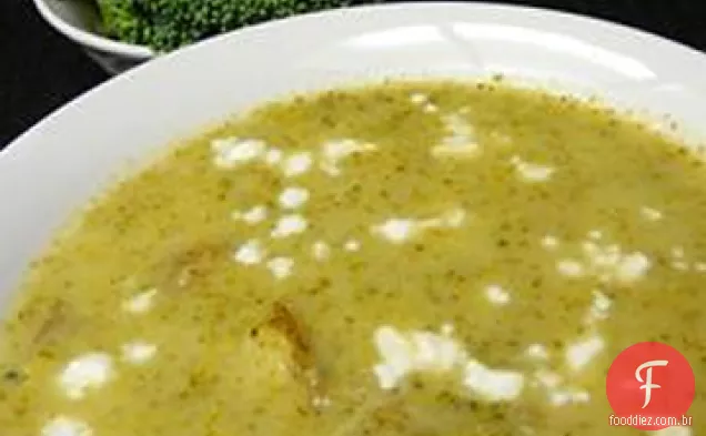 Sopa de brócolis e Stilton
