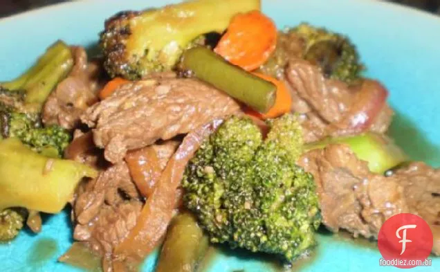 Stir-Fry Da Carne Do Teriyaki Do Gengibre