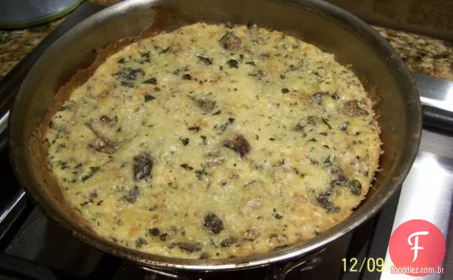 Fritada de cogumelos e alcaparras