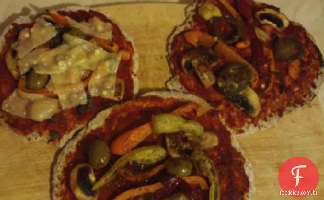 Pizza integral rápida e fácil-vegetariana, vegana