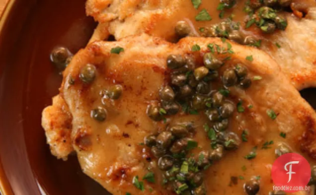 Escaloppin de frango com molho Piccata