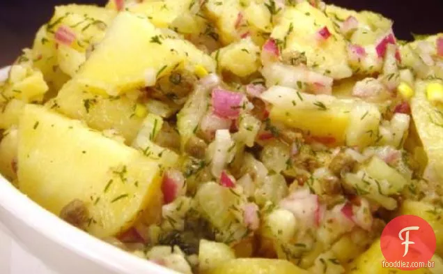 Salada De Batata Com Vinagrete De Limão E Endro