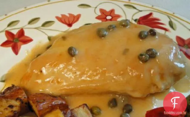 Vigilantes do peso Peitos De Frango Com Molho de alcaparras para dois