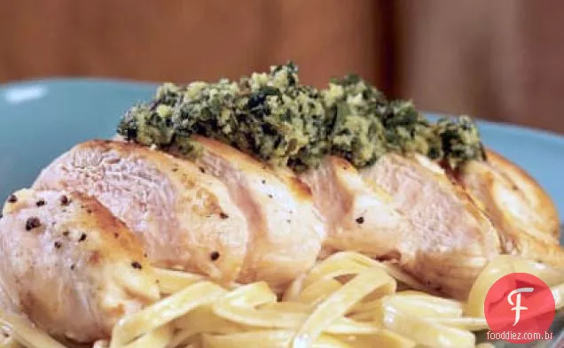 Frango Assado com Salsa verde italiana