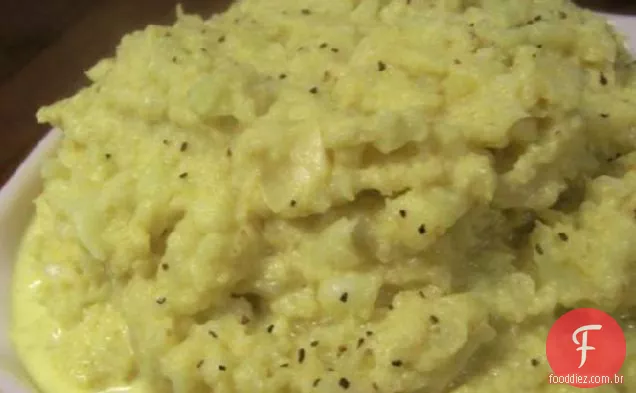 Couve-Flor Amassada Com Cebolinha