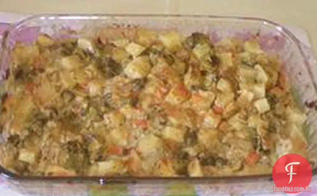 Caçarola de batata e couve-flor
