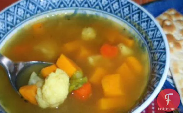 Couve-Flor E Sopa De Curry De Batata Doce