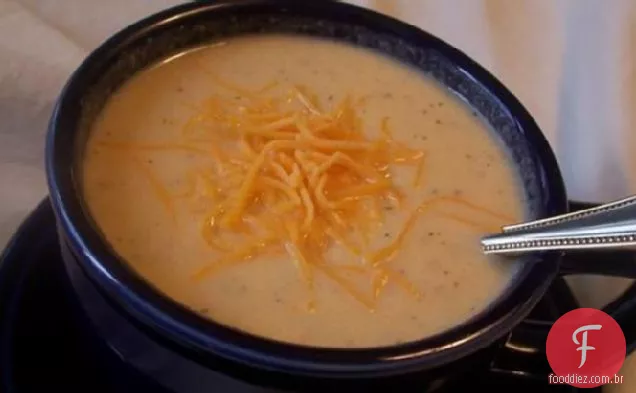 Creme de sopa de queijo couve-flor