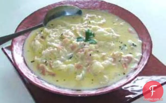Não Desperdice, Não Quer Sopa Cremosa De Couve-Flor-Presunto