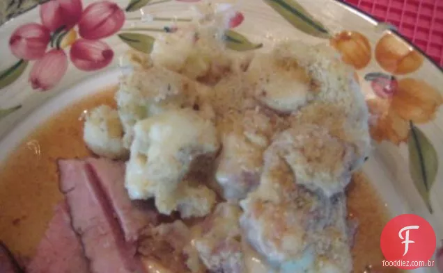 Couve-Flor Assada Com Parmesão E Pancetta
