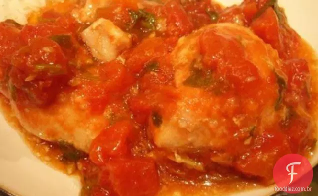 Frango Com Tomate Gengibre Picante-Fogão Lento