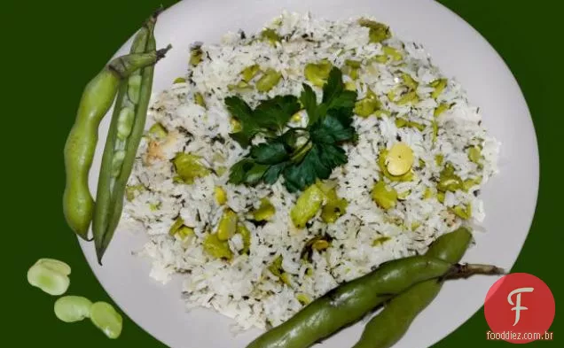 Feijão Fava Fresco Em Camadas Iraquianas / Favas E Arroz