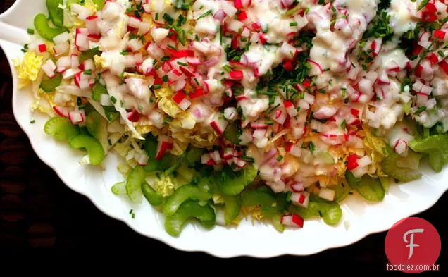 Salada De Repolho Napa Com Molho De Leitelho