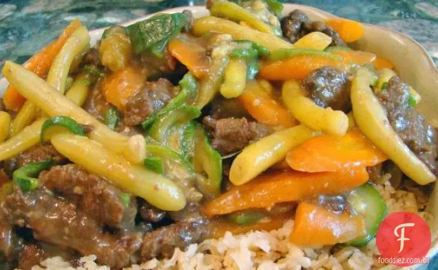 Carne Refogada Com Barbante / Feijão Verde
