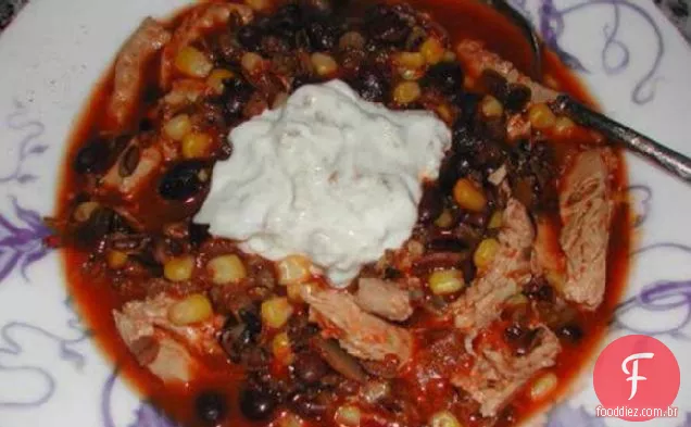 Sopa De Galinha Mexicana Com Coentro-Creme Chile