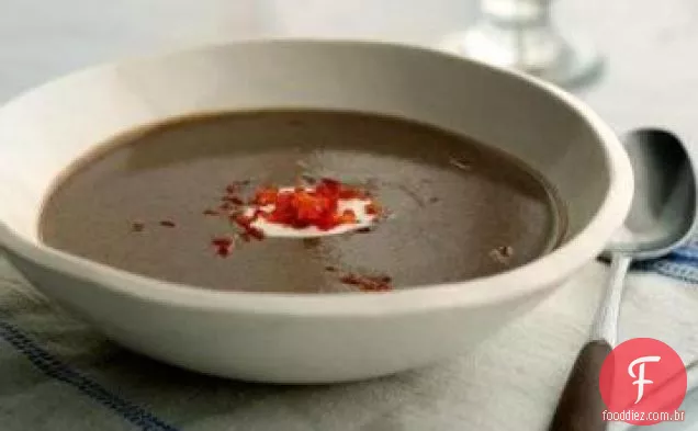 Sopa De Feijão Preto Picante