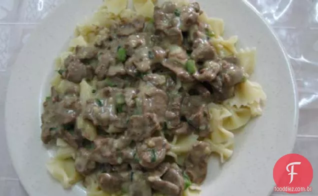 Seitan and Mushroom Stroganoff (Vegan)