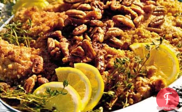 Bagre Pecan Com Limão-Tomilho-Manteiga De Noz-Pecã