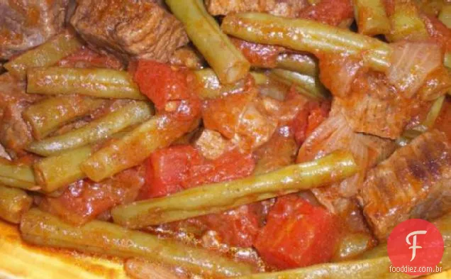Feijão Verde Árabe Com Carne