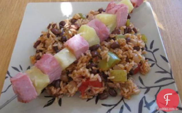 Arroz e feijão estilo Ilha