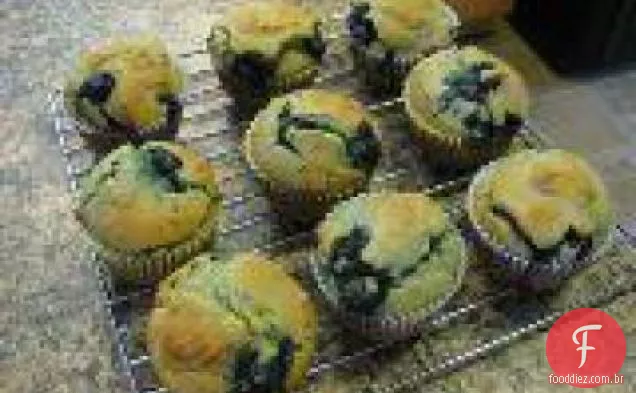 Muffins De Mirtilo Sem Glúten, Laticínios E Cana-De-Açúcar