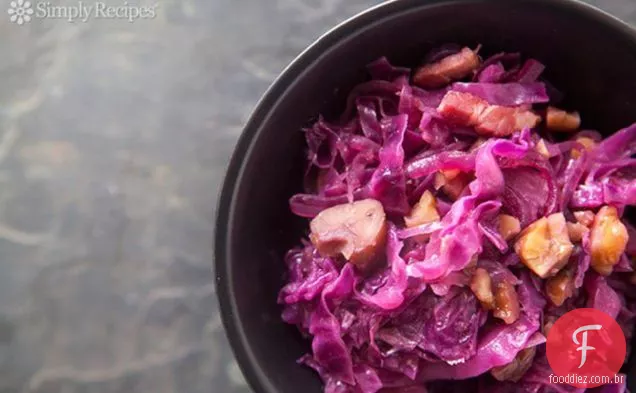Repolho Roxo Refogado Com Castanhas