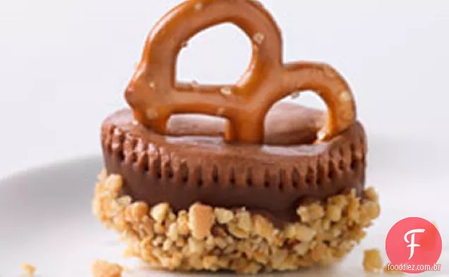 Chocolate-Bombons de manteiga de amendoim da gelatina-O