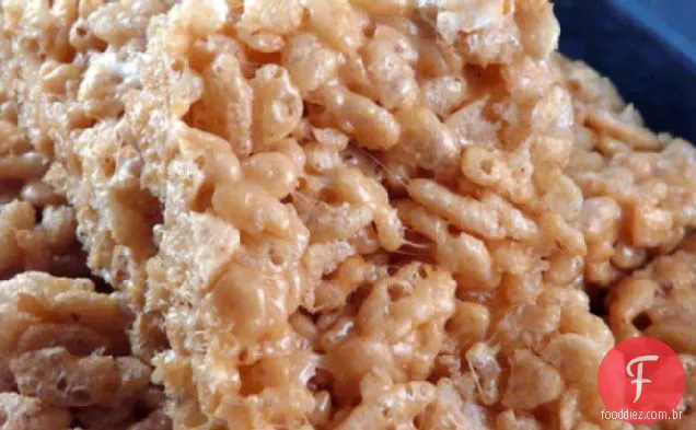 Barras Mais Baixas Gordas Dos Krispies Do Arroz Da Manteiga De Amendoim