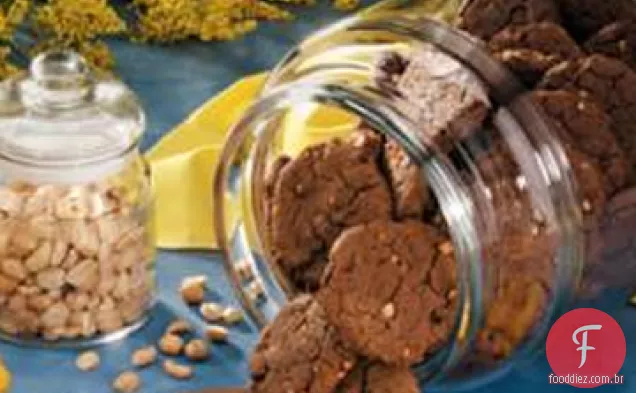 Biscoitos De Manteiga De Amendoim Com Chocolate