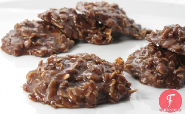 Gostoso não assar Chocolate Manteiga de amendoim e biscoitos de aveia!