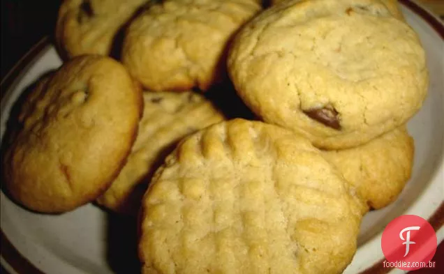 Biscoitos De Manteiga De Amendoim Com Chip De Chocolate