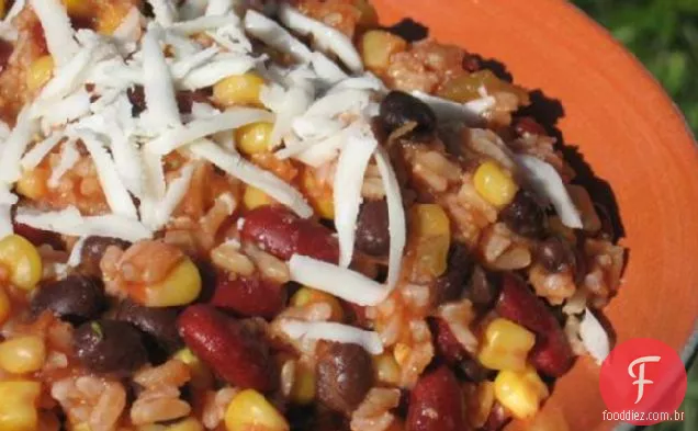 Feijão Fiesta preto e Vermelho Com Arroz