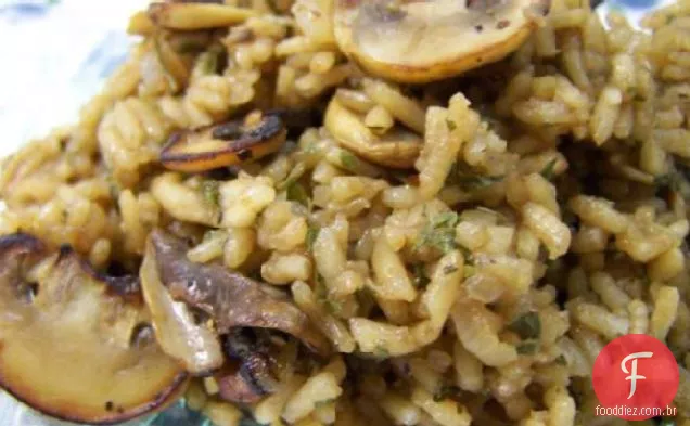 Arroz De Cogumelo Com Cebola E Chalotas