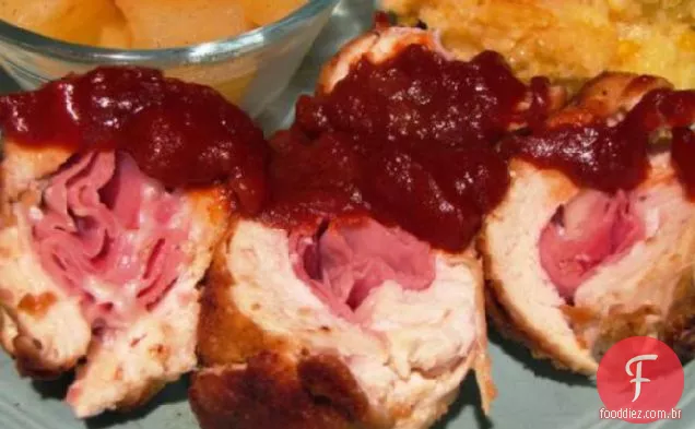 Frango Hula Com Molho De Churrasco De Abacaxi