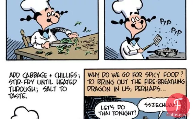 A Cozinha Dos Desenhos Animados: Sementes De Repolho E Mostarda