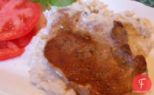 Caçarola De Arroz Com Costeleta De Porco