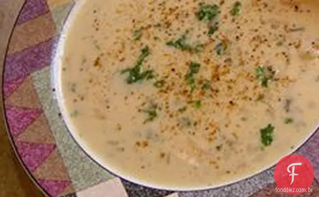 Fácil creme de sopa de Arroz De Galinha
