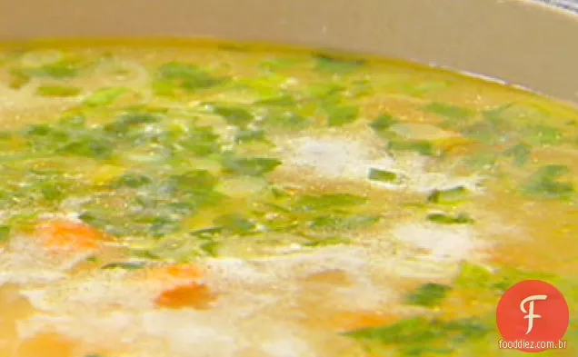 Canja de galinha e arroz
