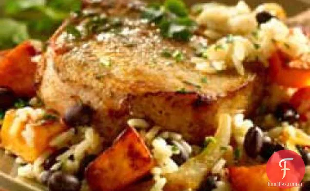 Coentro Porco Com Arroz De Batata Doce