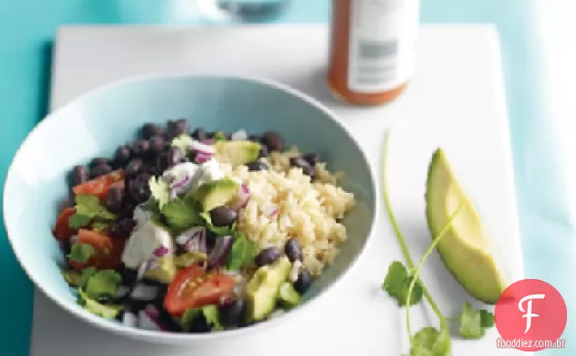 Arroz integral e Feijão Preto