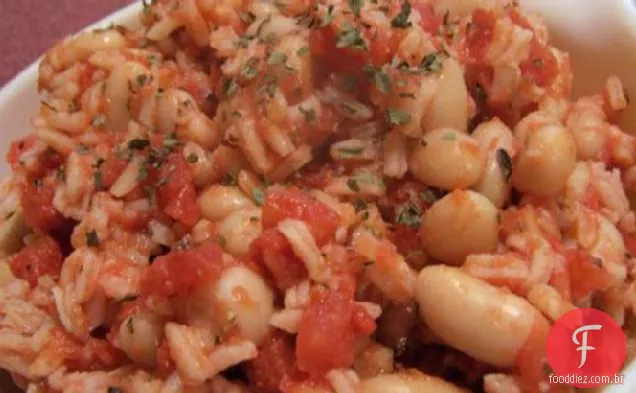 Arroz e feijão estilo Italiano