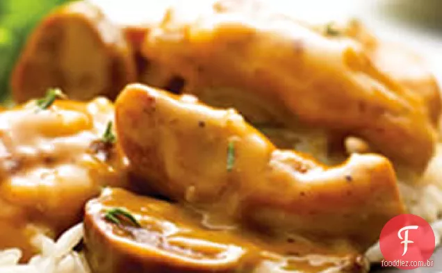 Frango espanhol e chouriço