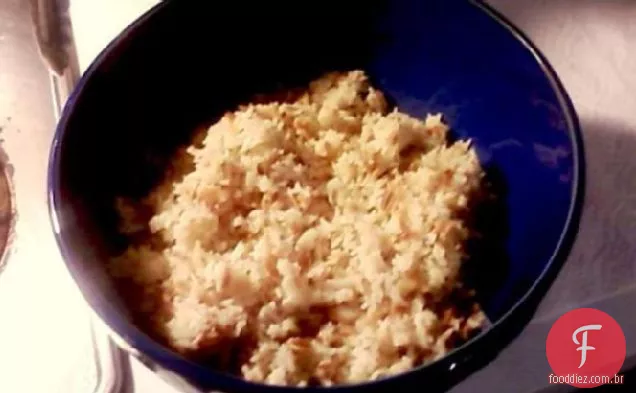 Arroz com alho e macarrão