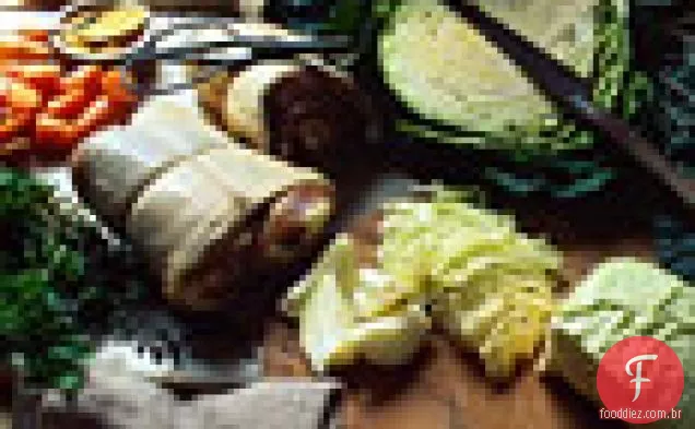 Carne enlatada com repolho