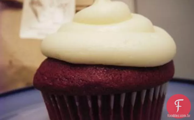 Cupcakes de veludo sem Vermelho do Cake Doctor