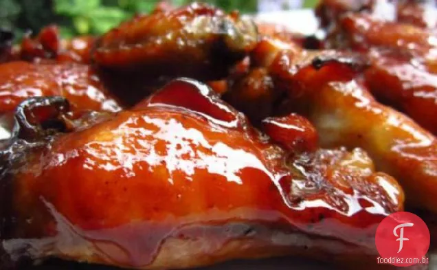 Asas De Festa De Frango Cozido Caramelizado