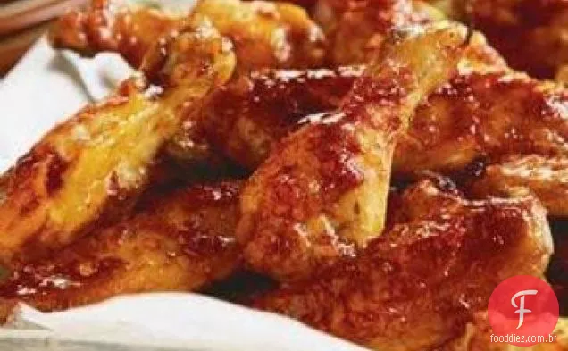 4 ingrediente doce e picante asas de frango